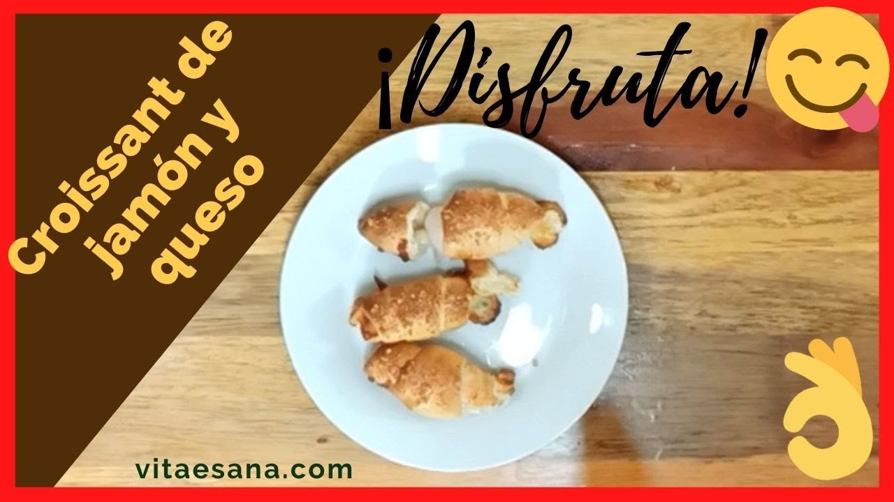 Croissants de jamón y queso sin pasta de hojaldre