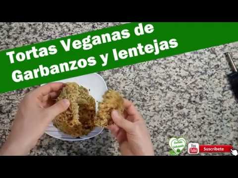 Tortas veganas de lentejas y harina de garbanzo